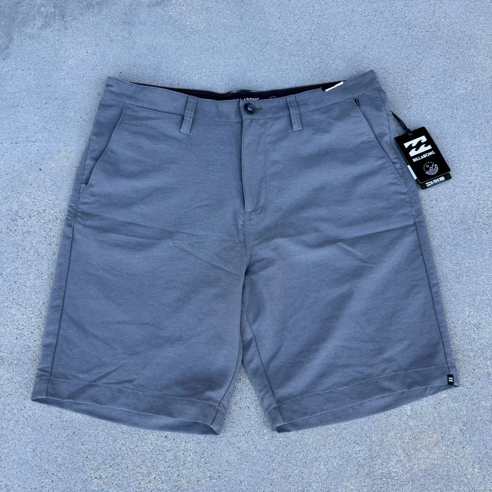 Billabong Surftrek Wick Grey Hybrid Shorts Mens 34 M216NBSW Quick Dry Stretch