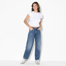 Women's Mid-Rise Barrel Jeans - Wild Fable