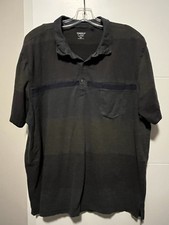 Toad and Co Shirt Mens XL Striped Polo Pocket Organic Cotton Short Sleeve
