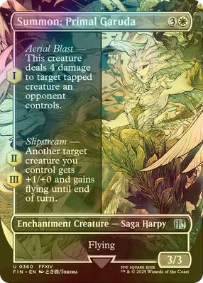 MTG FOIL Summon: Primal Garuda Full Art English