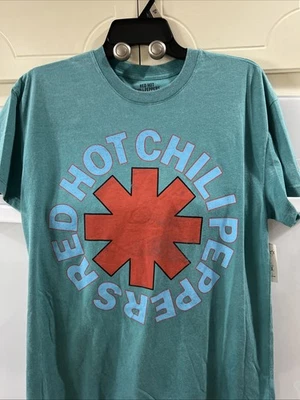 NWT Woman’s T Shirt Red Hot Chilli Peppers Green Size XXS Oakland  - Photo 1/4
