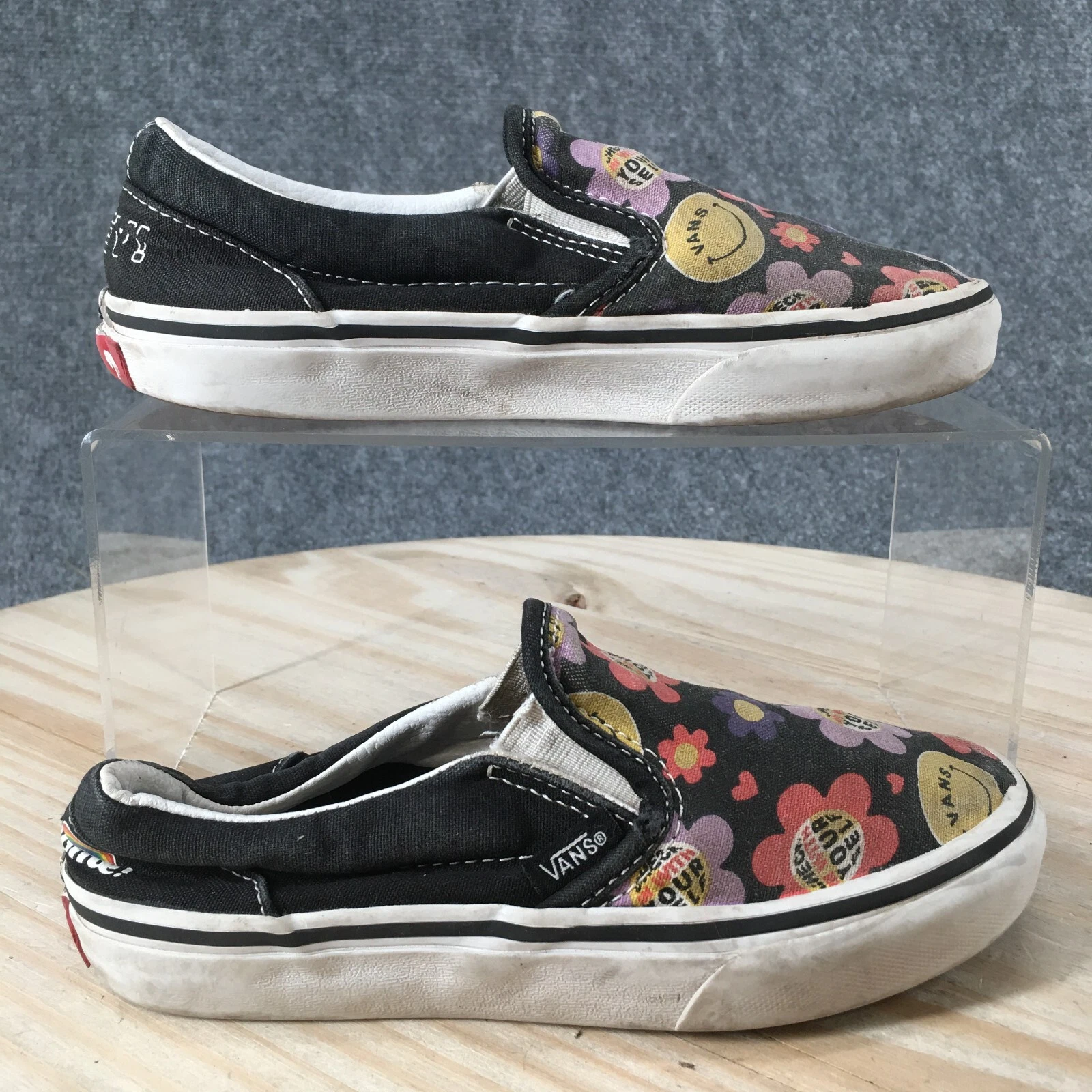 Mocassino slip on classico Vans bambini 1 ragazzo da parete 751505 tessuto nero