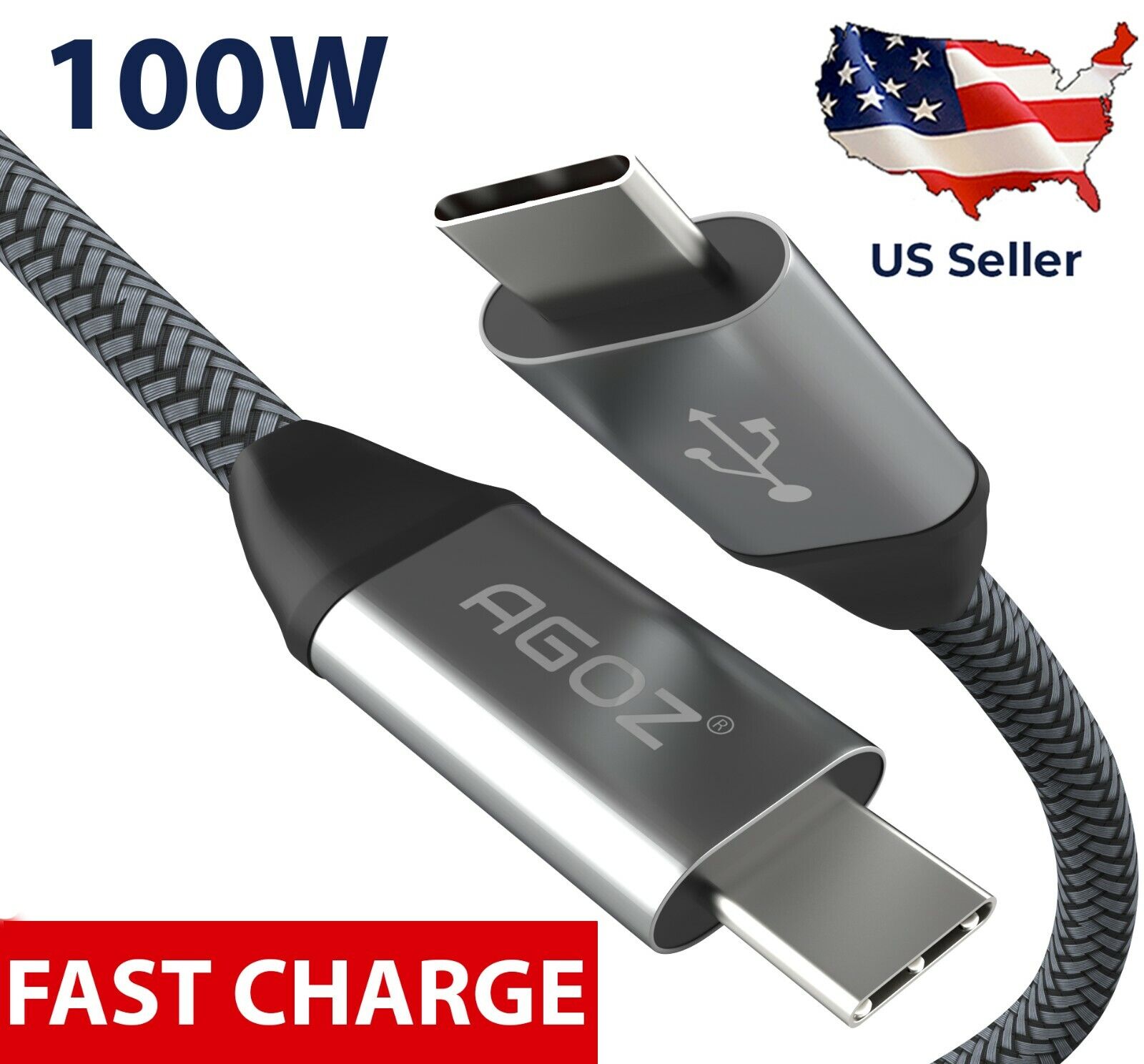 100W Type USB C to USB C Cable Fast Charger for iPad Air Pro Mini Samsung Tablet