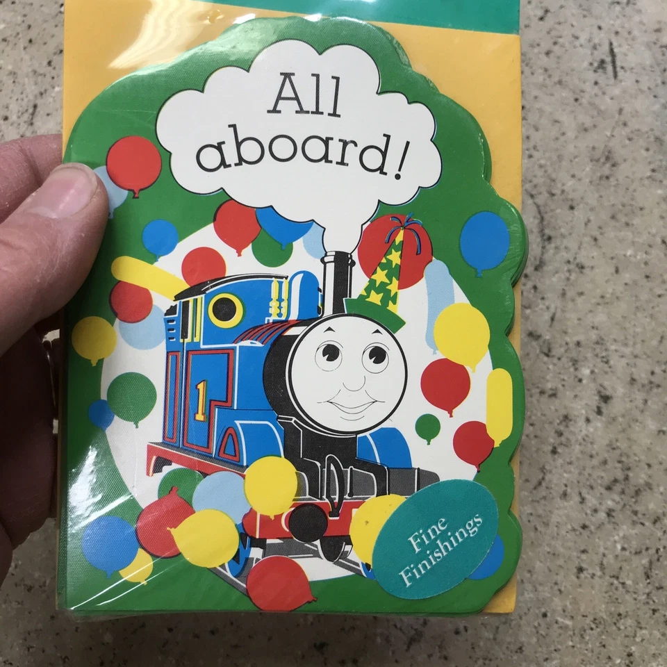 Convites de festa vintage de aniversário (8) American Greetings Thomas the Train 1991 - Imagem 4 de 4
