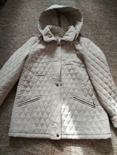 Womens Winter Jacket Detachable Hood"damart", Size Uk 14/16, Colour Light Brown.