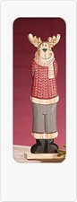 Weihnachtliche Figur aus Holz Rentier G&uuml;nter stehend