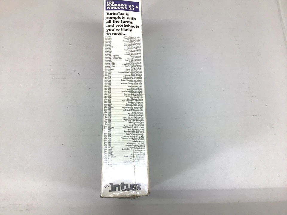 Quicken Turbo Tax Federal 1995 Final Version for Windows 95 & 3.1 - Image 4 of 4