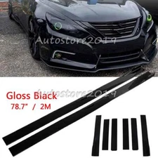 For Nissan Sentra 2010-2023 Gloss Black Side Skirt Extension Lip Rocker Gloss