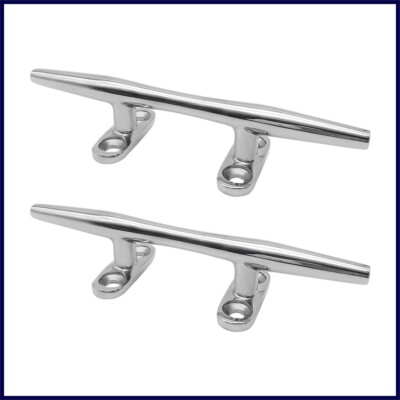 2PCS 316 Stainless Steel 15'' Boat Dock Mooring Cleats Lightweight Bollards
