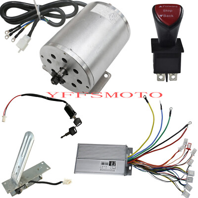 1800W 48V DC Brushless Electric Motor Max 5200rpm Controller Switch Grip Scooter