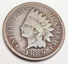 1889 P Indian Head Cent Penny  *G - GOOD*  *FREE SHIPPING*
