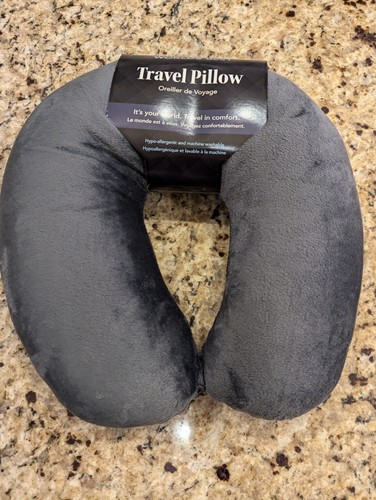 Wolf World's Best Travel Neck Pillow Charcoal - Picture 1 of 8