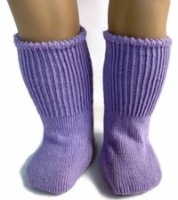 Lavender Knit Sport Socks for 18 inch Doll Clothes Girl Accessories