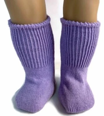 DORI'S DOLL BOUTIQUE Lavender Knit Sport Socks for 18 inch Doll Clothes Girl Accessories
