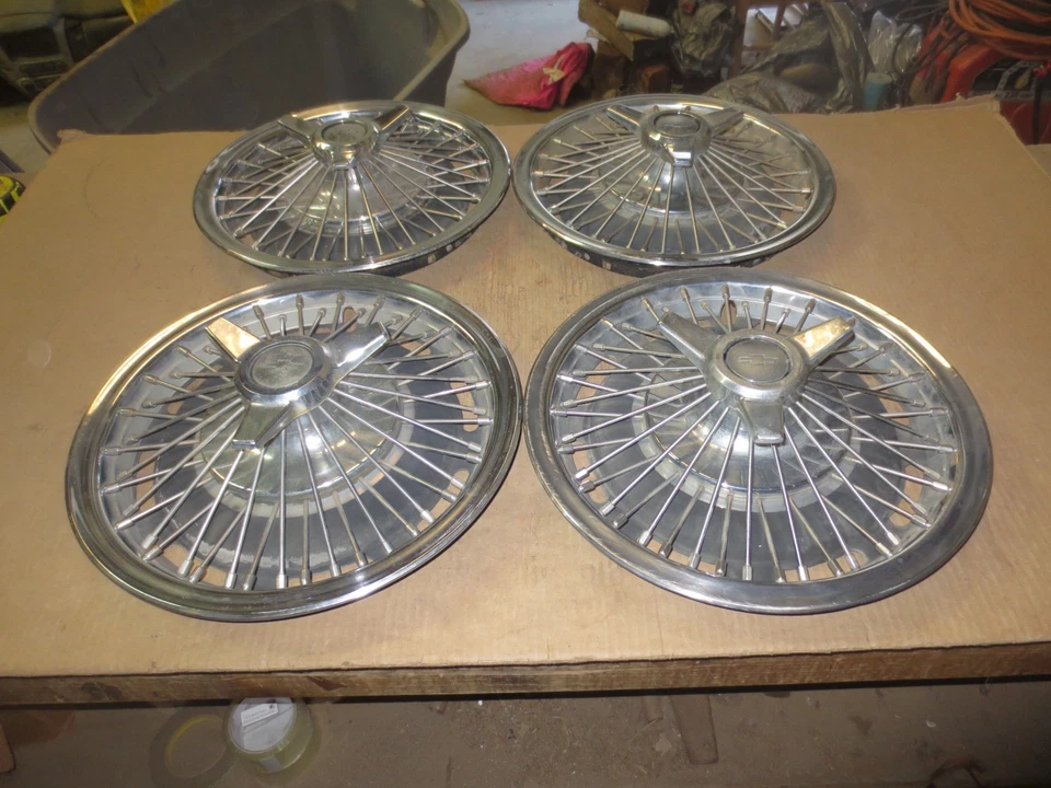 64 65 66 Chevrolet Van Chevelle Chevy II Hubcap Rim Wheel Cover 14" WIRE SPOKE 4 - Image 2 of 4