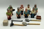Vintage Fisher Price Husky Helpers Lot People Accessories Tools Equipment