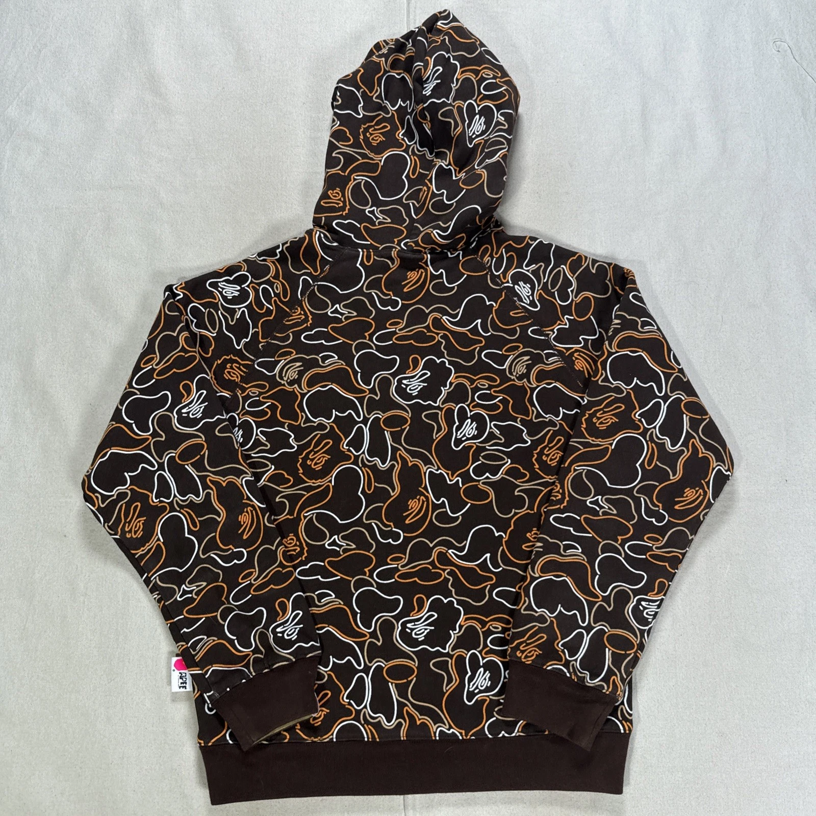 A Bathing Ape Reversible Jacket Mens Small Camo Hoodie Full Zip Pockets - product detail image 8