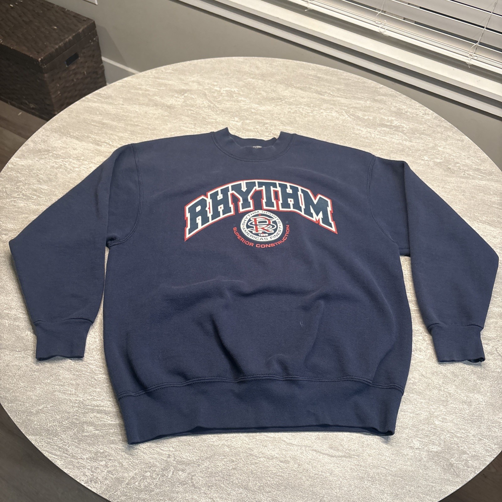 Vintage 90s Rhythm Sports Skate Skateboarding Crewneck Sweatshirt Large Grunge