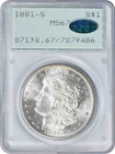 1881-S Morgan Silver Dollar MS67 PCGS OGH Rattler (CAC)