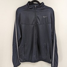 Men's NIKE Jacket Large Lg L Navy Blue Zip Up Lightweight