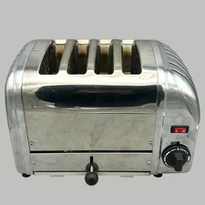 Dualit 4 Slice Toaster Model 4 BR/11EA86 Chrome Made In England *Bad Timer PARTS