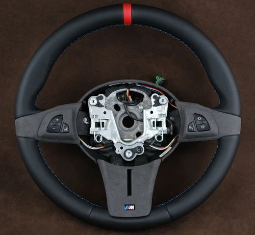 OEM BMW Steering WheeI thick soft M Stitched  z4 M e85 e86 fully wrapped multy