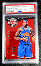 2014 PSA 9 MINT LEBRON JAMES TOTALLY CERTIFIED /279 PLATINUM RED DRIBBLING G5855