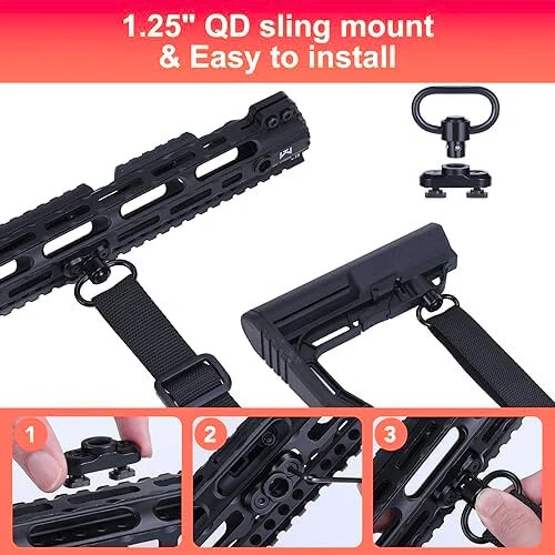MS4 GEN2 Dual QD Sling Black MAG518 Convertible Single & Two Point Weap - Image 4 of 4