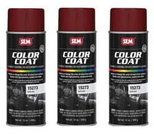 SEM Color Coat Napa Red Flexible Vinyl Spray Auto Paint 12 oz. SEM 15273 (3/PK)