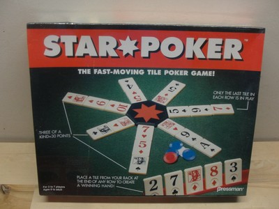 NEW SEALED 1994 PRESSMAN STAR POKER FAST MOVING TILE GAME