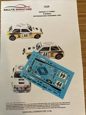 DECALS 1/43 RENAULT 5 AURIOL CITERIUM DES CEVENNES 1983 RALLYE RALLY