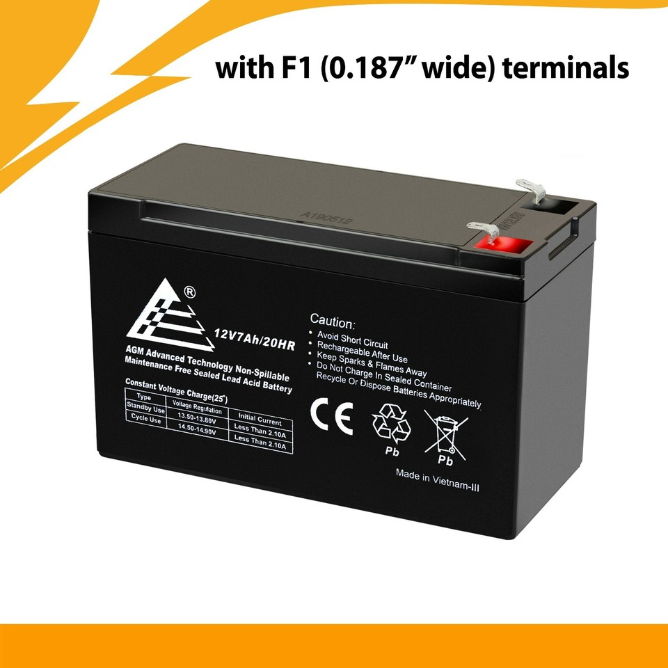(2 Pack) 12V 7Ah Battery For Razor Pocket Rocket 151240