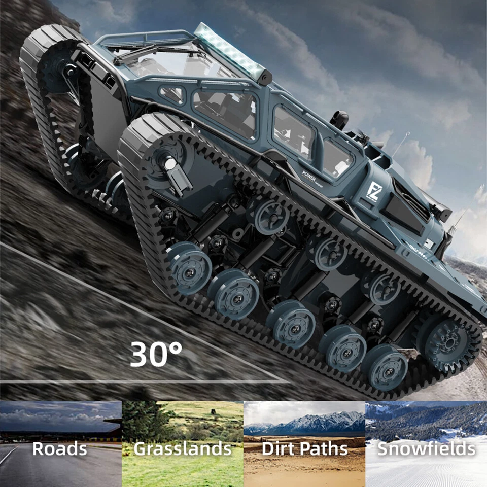 JJRC C8812 1:16 Drift Crawler Vehicle 360° Rotation 13 Light Mode RC Tracked Car - Image 3 of 4