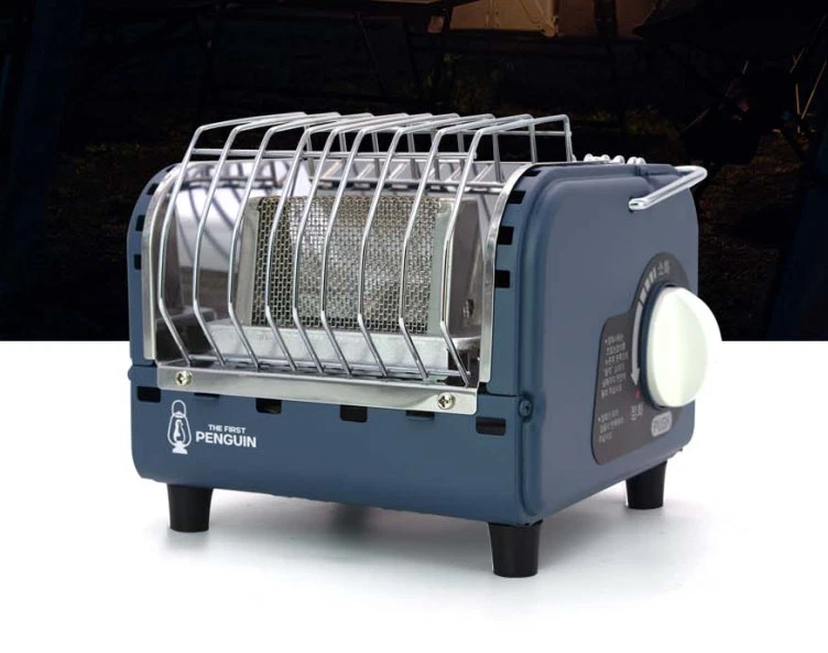THE FIRST PENGUIN]Butane Gas Mini Heater Camping Portable Fishin Outdoor  -Blue | eBay