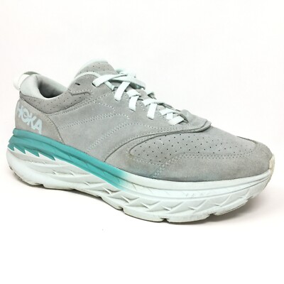 Hoka One One Bondi Walking Shoes Sneakers Mens Size 9 Blue Suede Casual Comfort