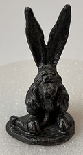 Handcrafted Solid Pewter Hare Bunny Rabbit Made in The USA