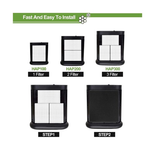 6 Pack HPA300 HEPA Filter Replacement for Honeywell HPA300 Series Air Purifie... - Picture 5 of 7