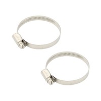 2X Edelstahl Schlauchschelle 40 - 60 Mm 1 1/2 Zoll Schlauchklemme Gartenschlauch