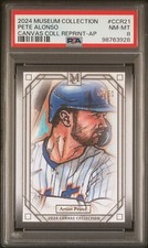2024 TOPPS MUSEUM CANVAS COLLECTION REPRINT CARD PETE ALONSO NY METS /50 PSA 8