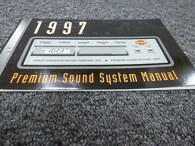 1997 Harley Davidson Heritage Hugger Sport Motorcycle Sound System Owner Manual