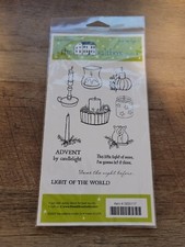 The Saltbox Studio " Holiday Lights " Clear Stamp SET FROM 2007 RETIRED