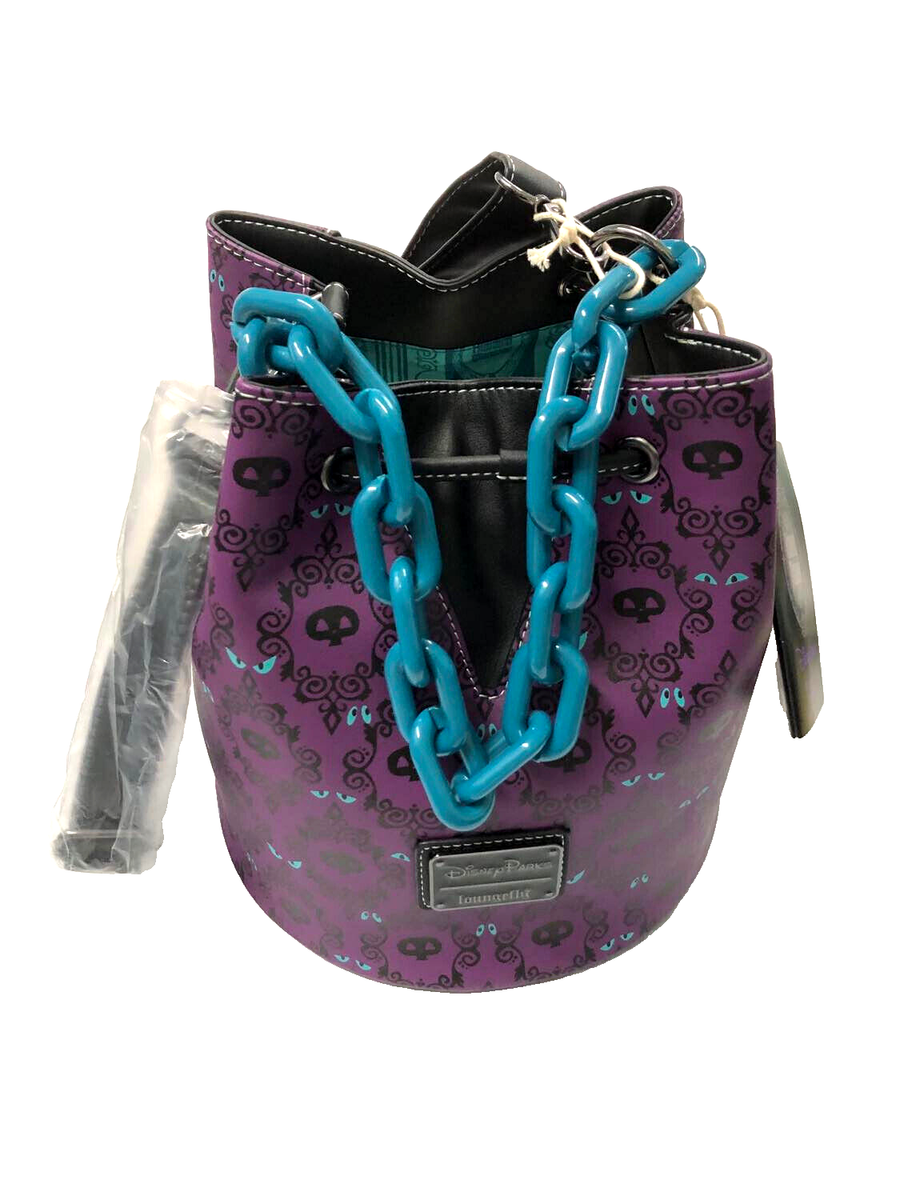 DISNEY PARKS GLOW HAUNTED MANSION LOUNGEFLY BUCKET CROSSBODY BAG NEW WITH TAG Disney Parks Glow Haunted Mansion Loungefly Bucket Crossbody  main image 4