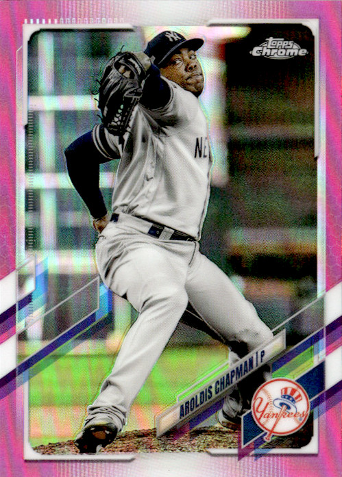 2021 Topps Chrome #96 Aroldis Chapman Pink Refractor