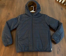 Jcrew Kids XL size 12-14/ Puffer Jacket Sherpa Interior, AQ848, Navy, Brown