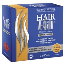 Hair A Gain 5 x 60ml (5 months supply) For Men & Women Regain Hair