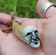 corne d'élan (netsuke), visage de grand-père