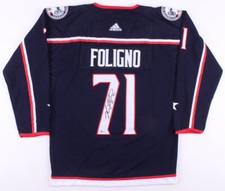 Nick Foligno Signed Columbus Blue Jackets Captains Custom Jersey (Beckett COA) 