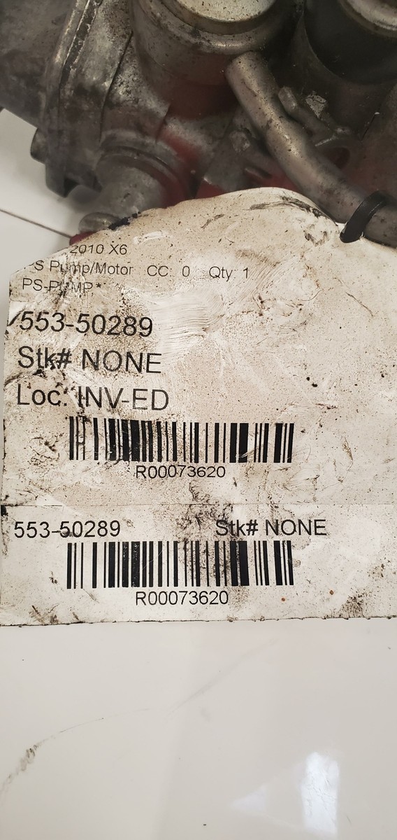 08 09 10 2010 BMW X6 Power Steering Pump W/O Active Suspension OEM  