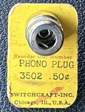 Vintage Switchcraft Phono Plug 3502 Audio System Connector USA Made NOS NOC Part