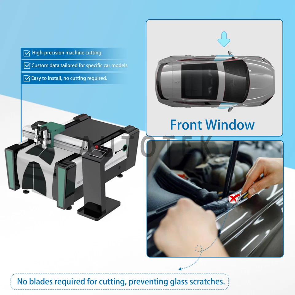 Película precortada ventanas delanteras de dos puertas cualquier pantalla de tinte para escotilla KIA Forte5 2020-2024 Foto 4 de 4